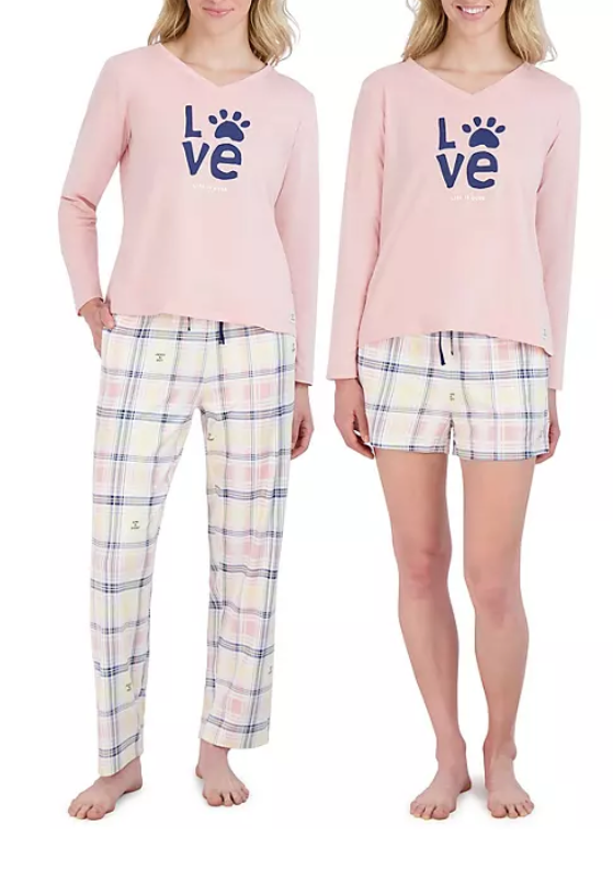 Life is Good Ladies 3 Piece PJ Set